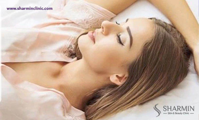 وضعیت صحیح خوابیدن بعد از تزریق ژل